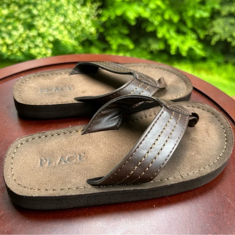 Brown Flip Flops | Size 9/10 Toddler Boy | Just Like Dad Vacation Sandals